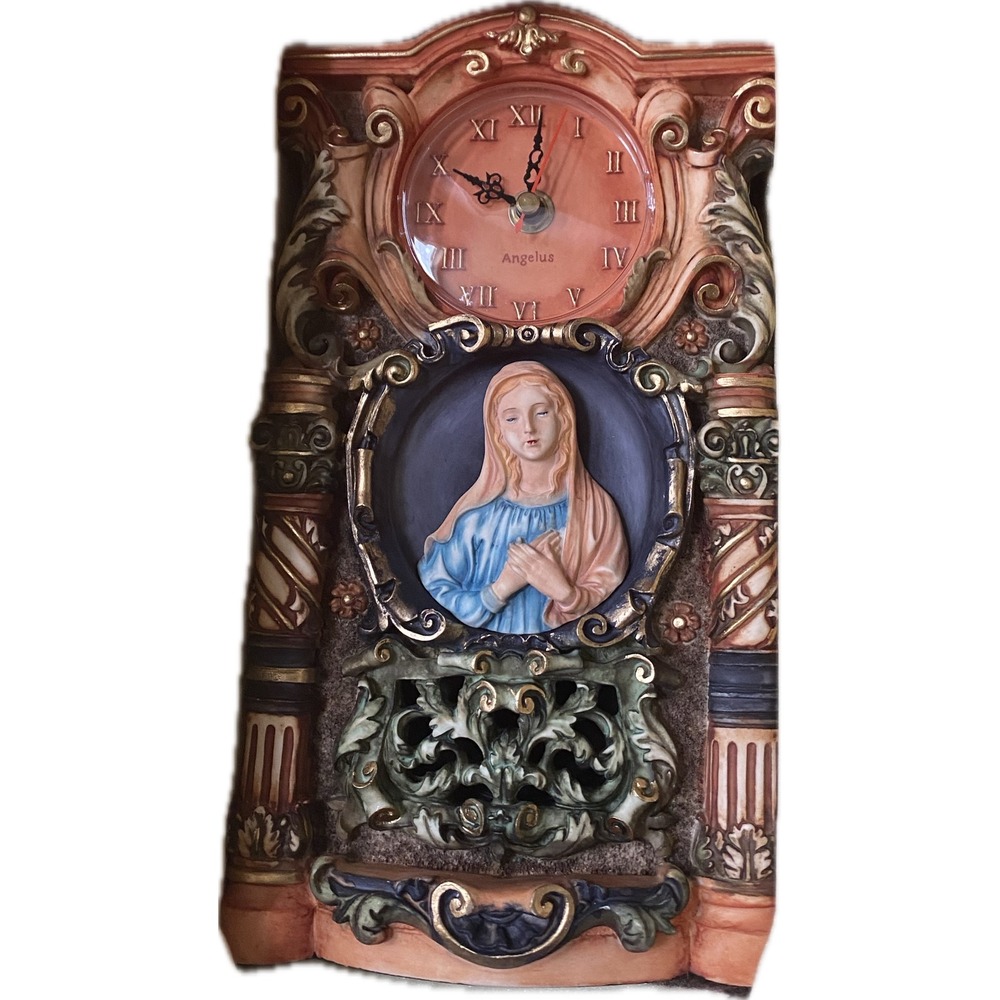 Vintage The Angelus Clock call to prayer Pope John Paul II & Cardinal Jaime Sin